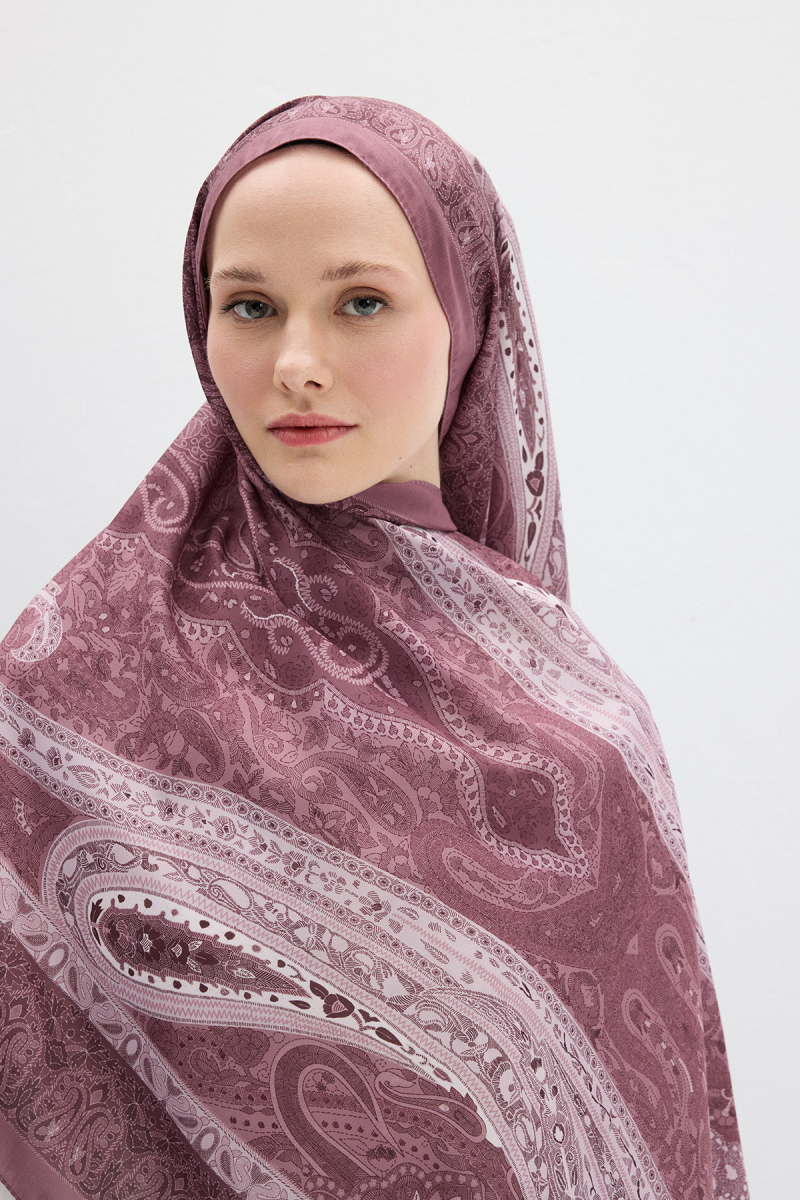 Vela Desen Soft Şal - Gül Kurusu - 4