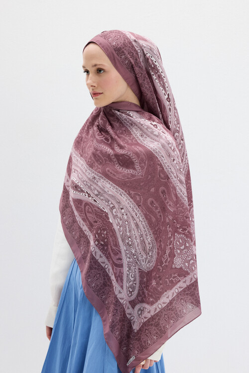 Vela Desen Soft Şal - Gül Kurusu - Camellia Scarfs (1)