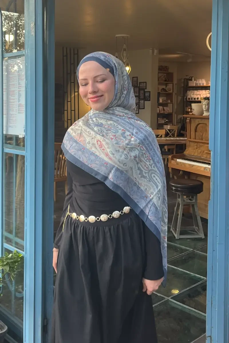 Vela Desen Soft Şal - İndigo - 3