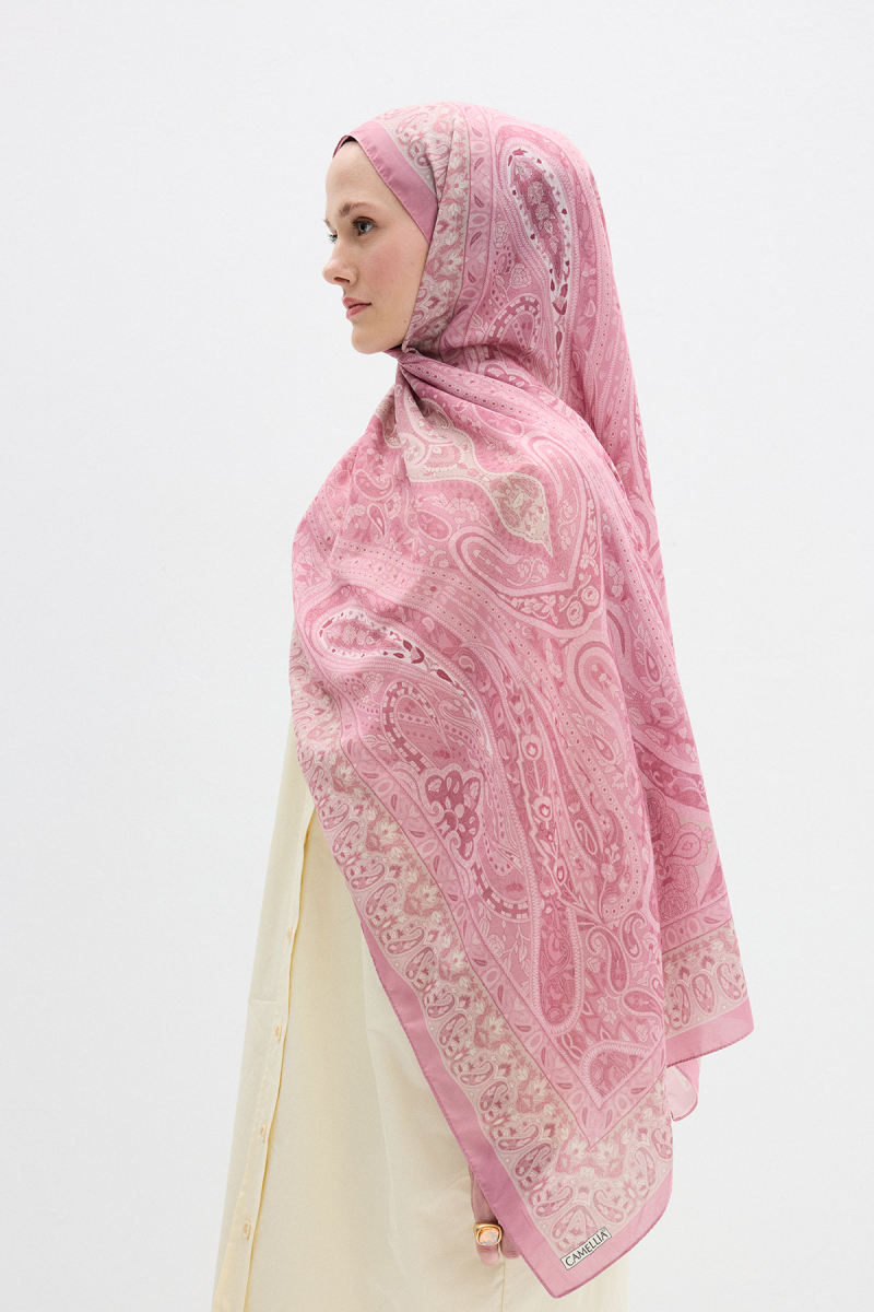 Vela Desen Soft Şal - Pembe - 2