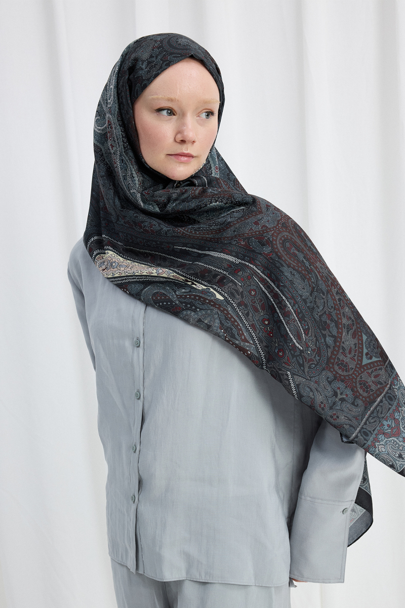 Vela Desen Soft Şal - Siyah - 3