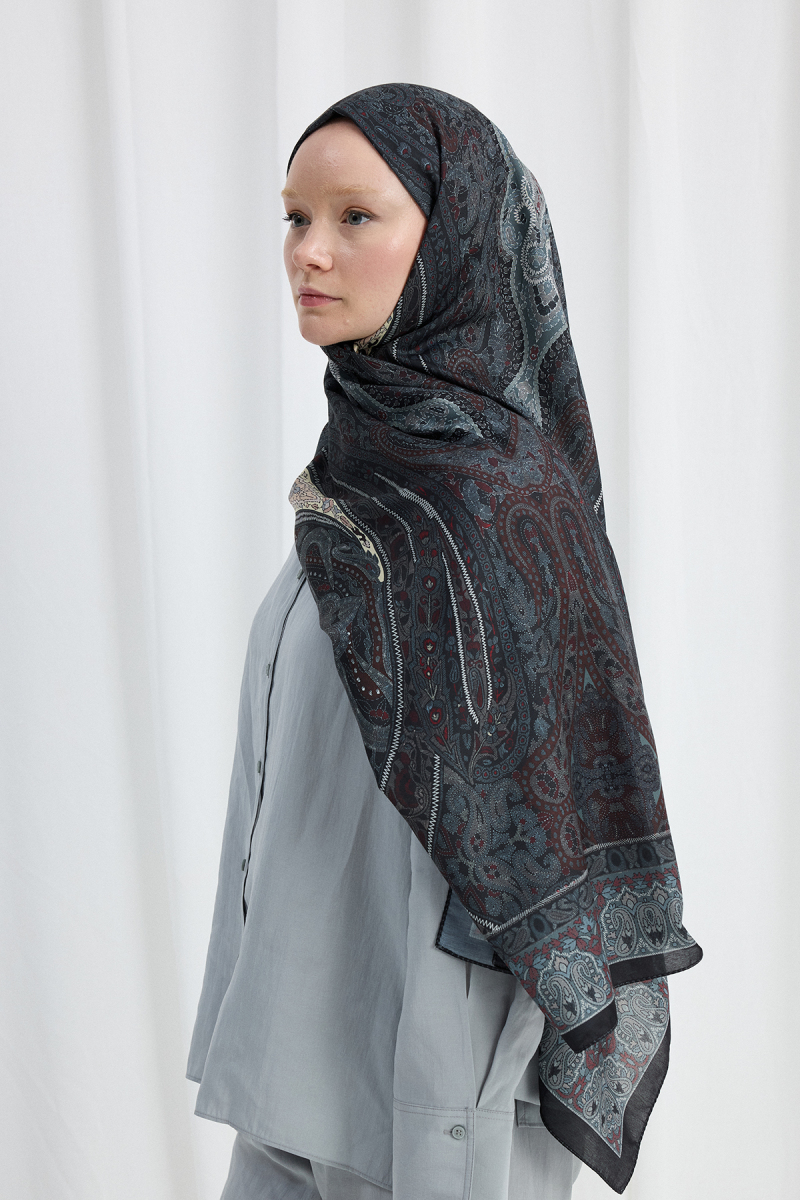 Vela Desen Soft Şal - Siyah - 2