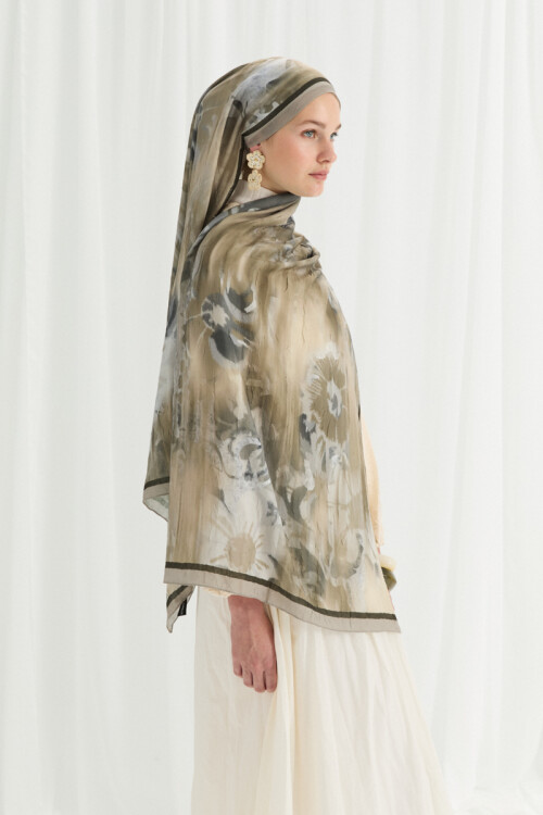 Velvet Kraş Şal - Çağla - Camellia Scarfs (1)