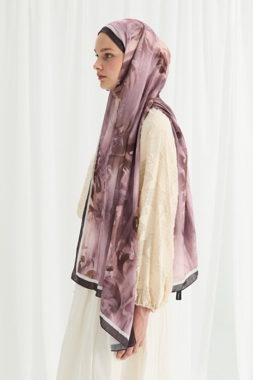 Velvet Kraş Şal - Gül Kurusu - Camellia Scarfs (1)