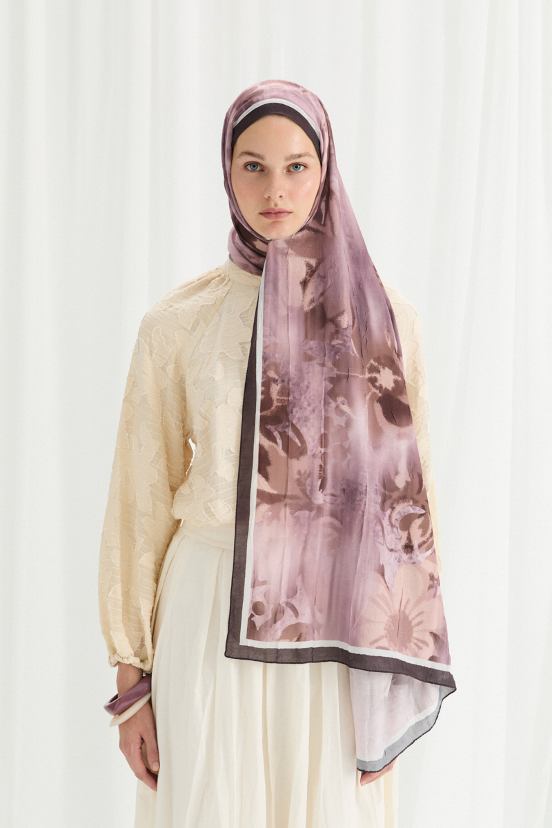 Velvet Kraş Şal - Gül Kurusu - 1