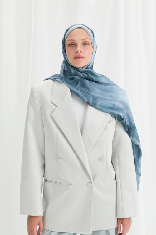 Velvet Kraş Şal - İndigo - Camellia Scarfs