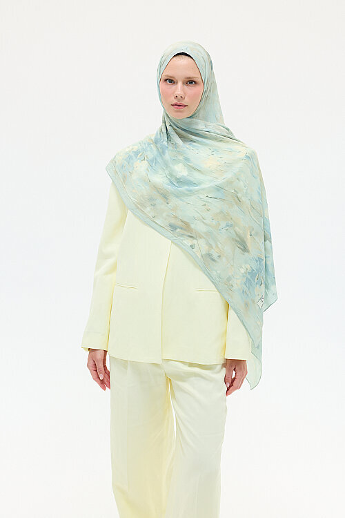 Velvet Kraş Şal - Mint - Camellia Scarfs (1)