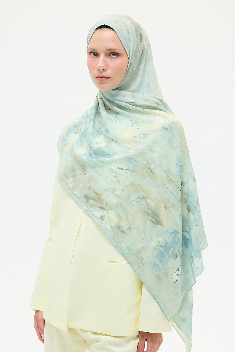 Velvet Kraş Şal - Mint - 1