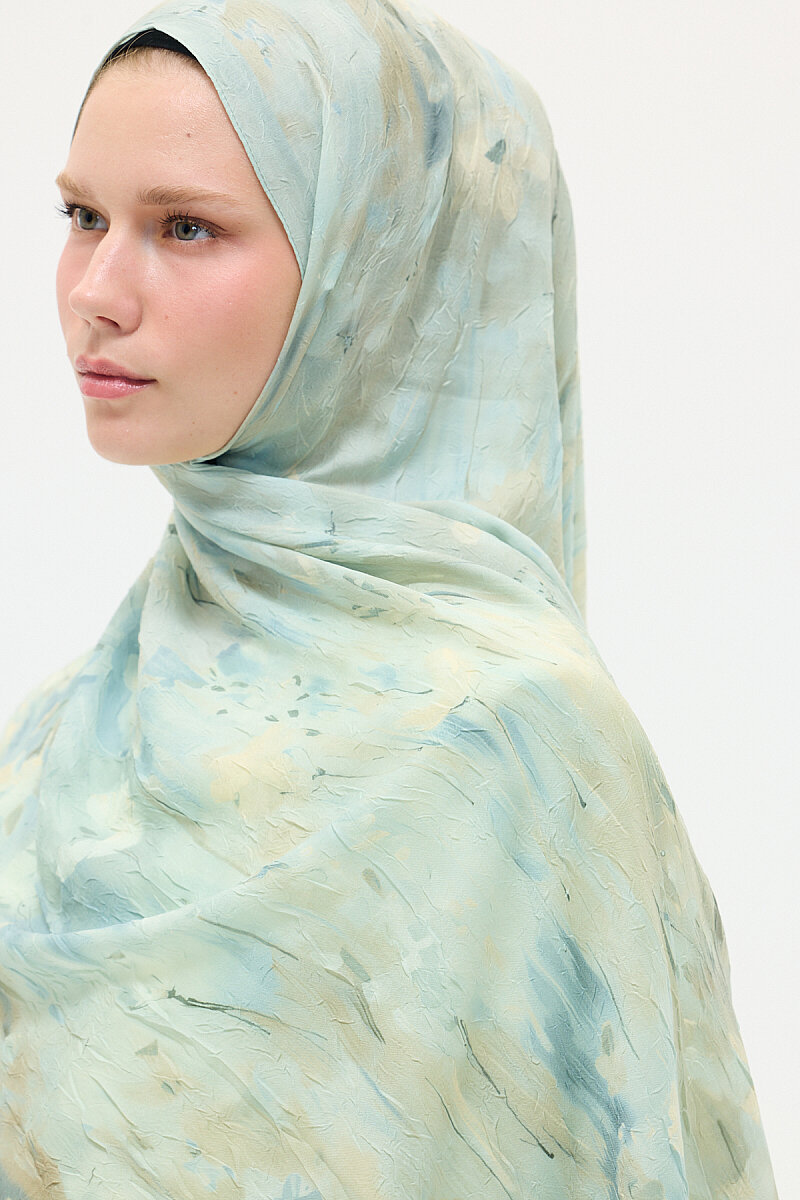 Velvet Kraş Şal - Mint - 3