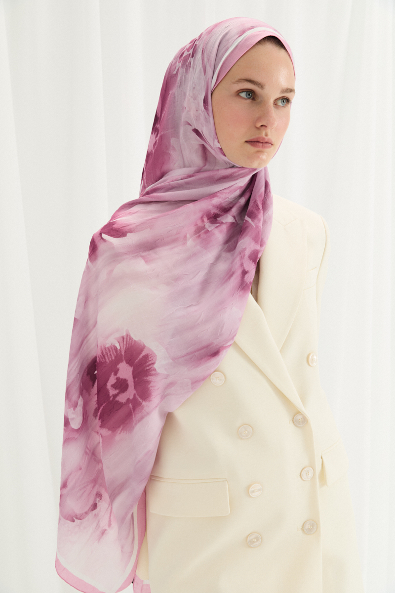 Velvet Kraş Şal - Pembe - 3