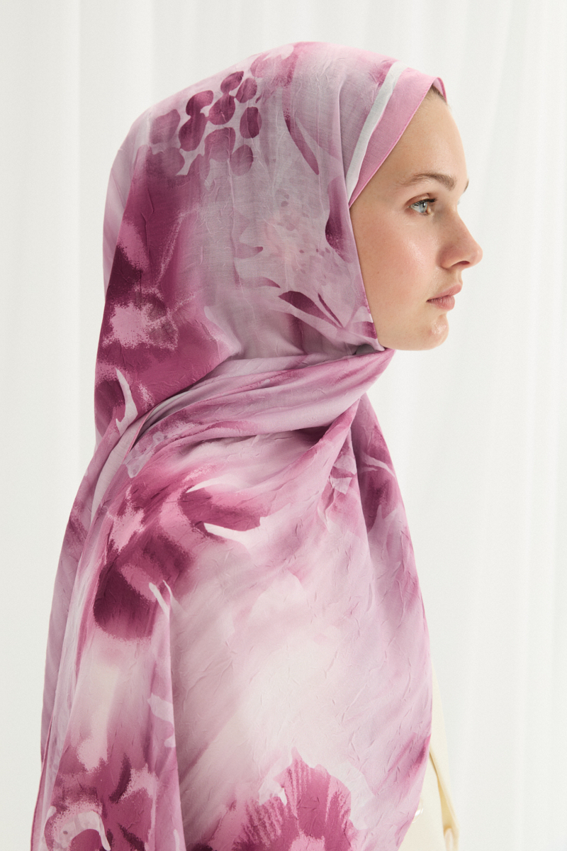 Velvet Kraş Şal - Pembe - 4