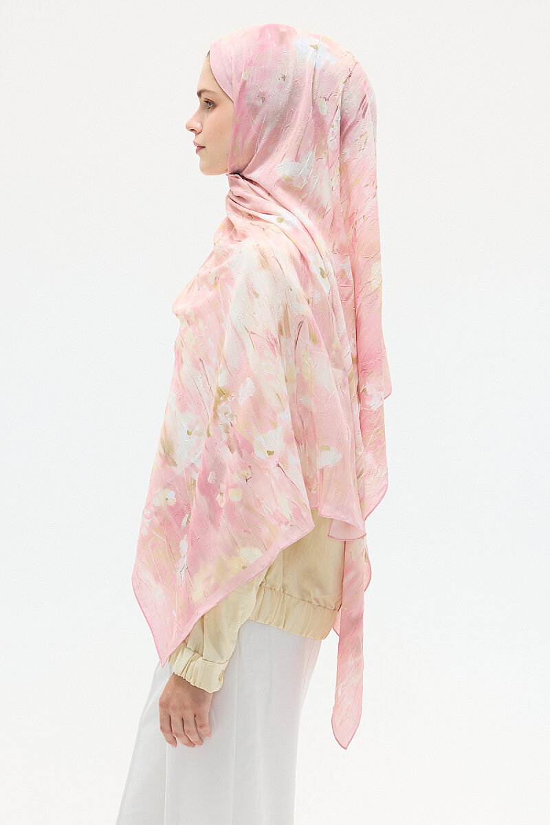 Velvet Kraş Şal - Pembe - 3
