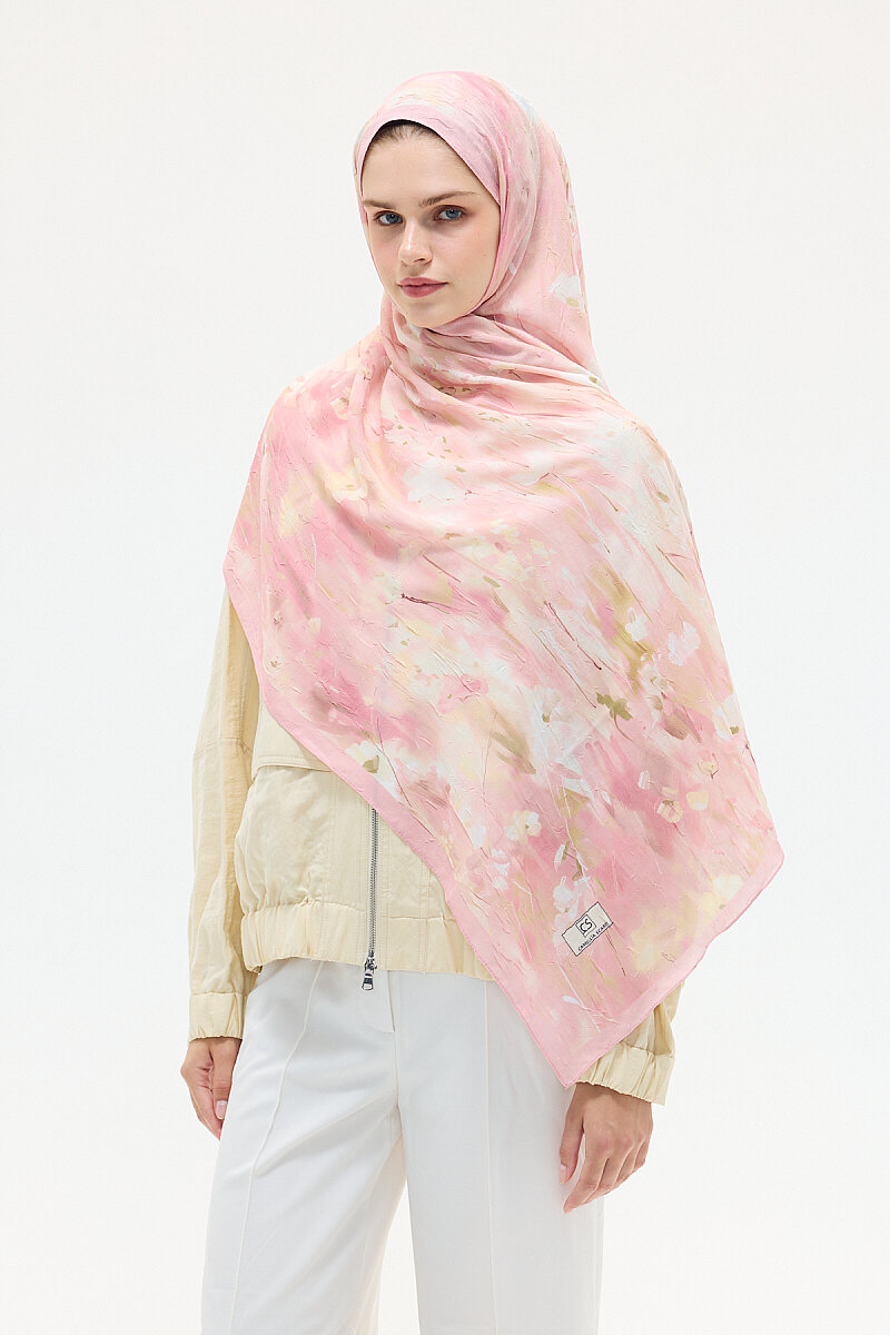 Velvet Kraş Şal - Pembe - 1