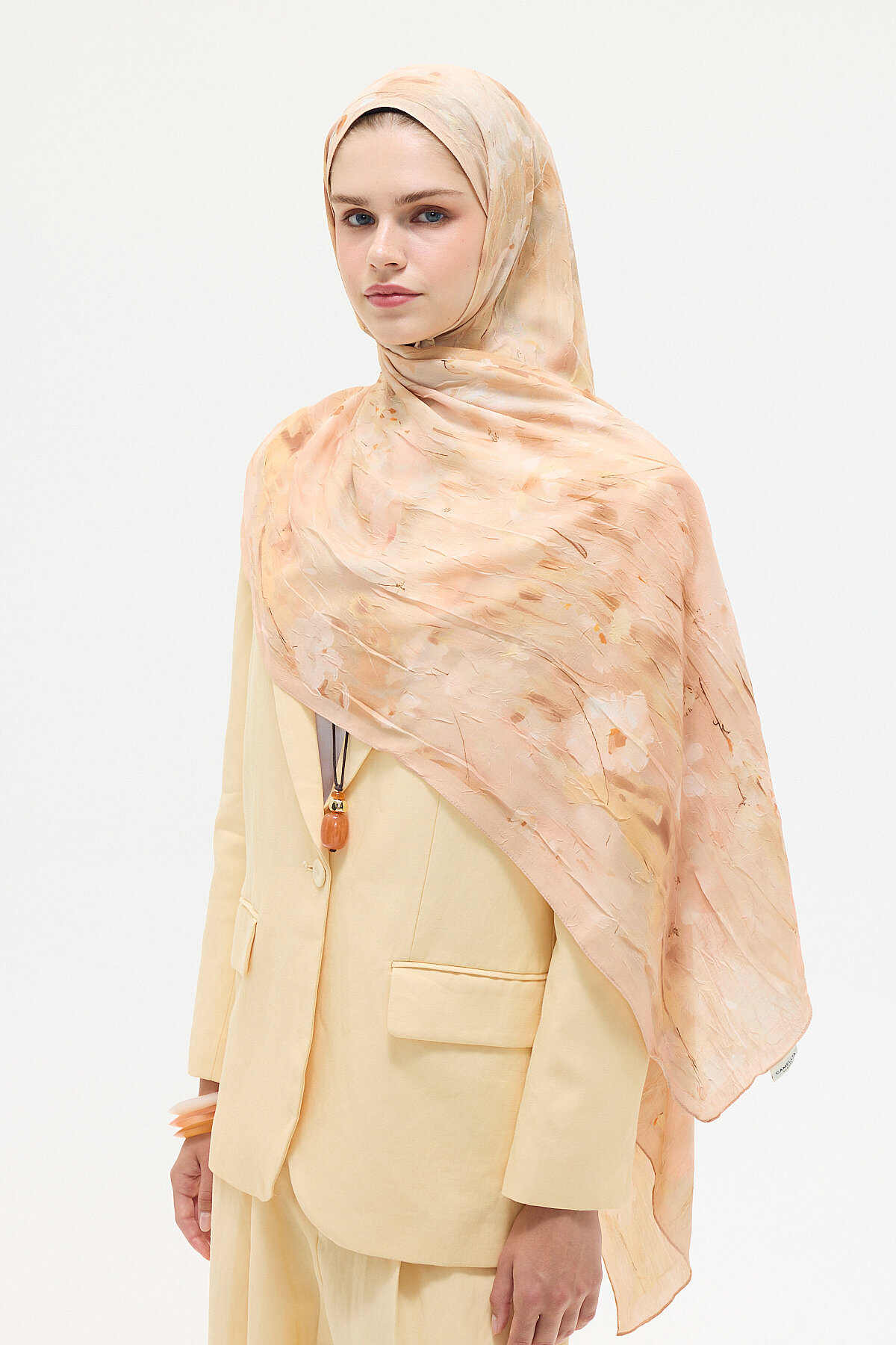 Velvet Kraş Şal - Somon - Camellia Scarfs