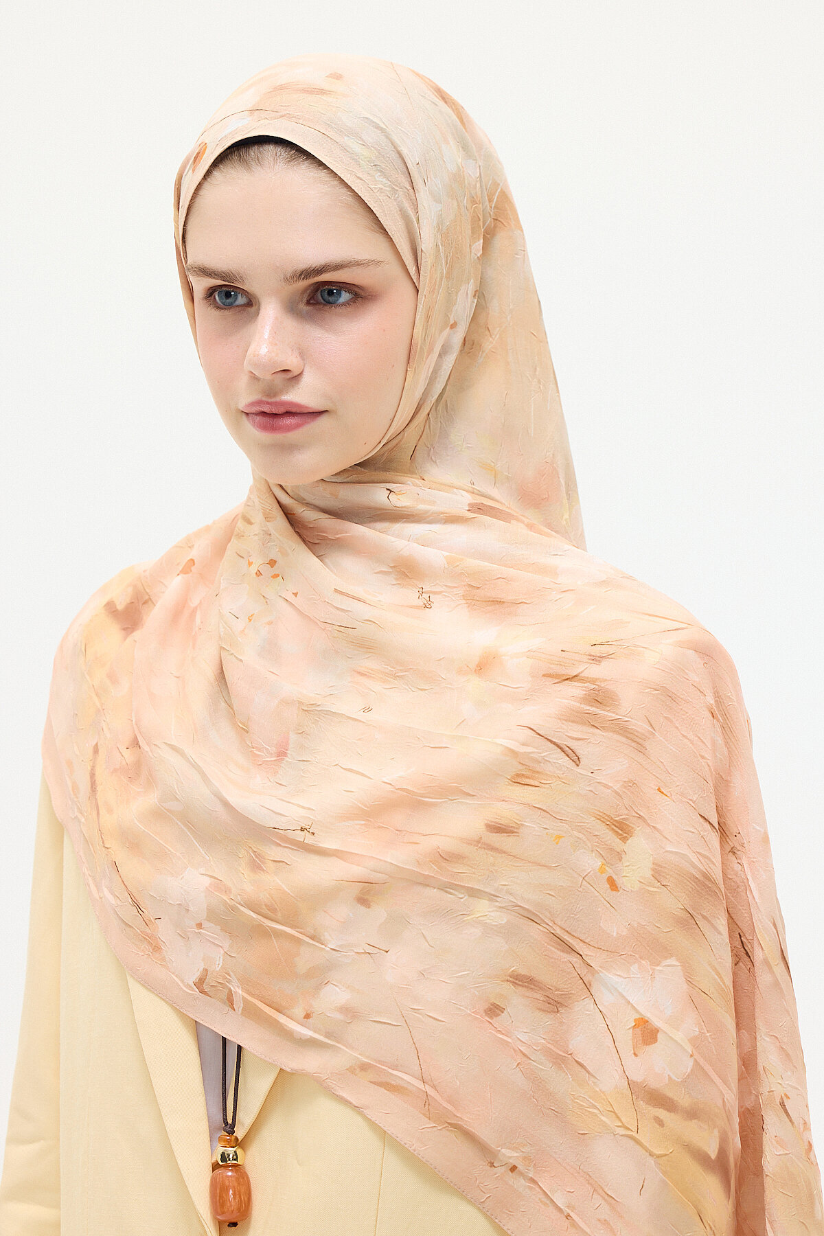 Velvet Kraş Şal - Somon - Camellia Scarfs (1)