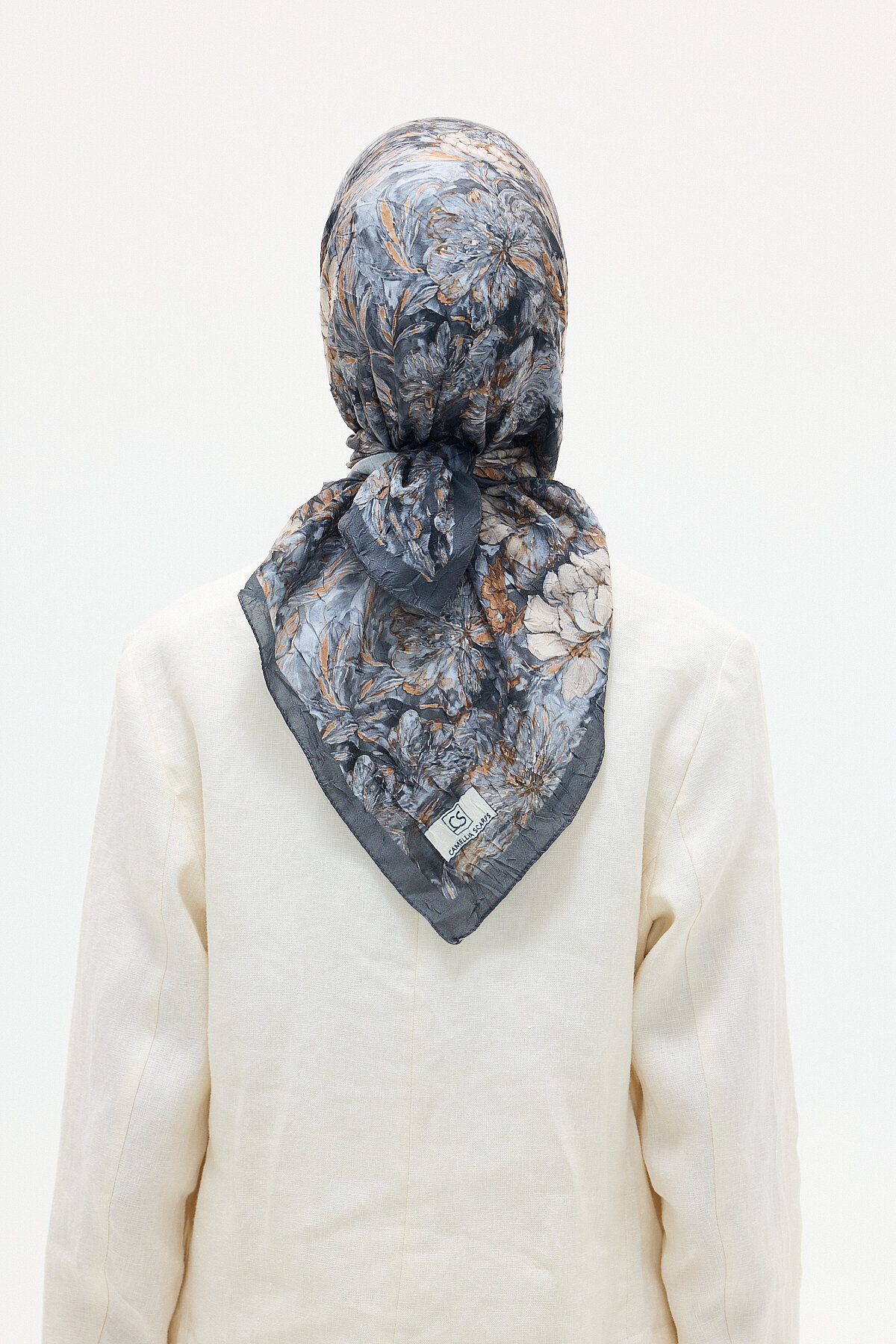 Verona Kraş Eşarp - Antrasit - Camellia Scarfs (1)