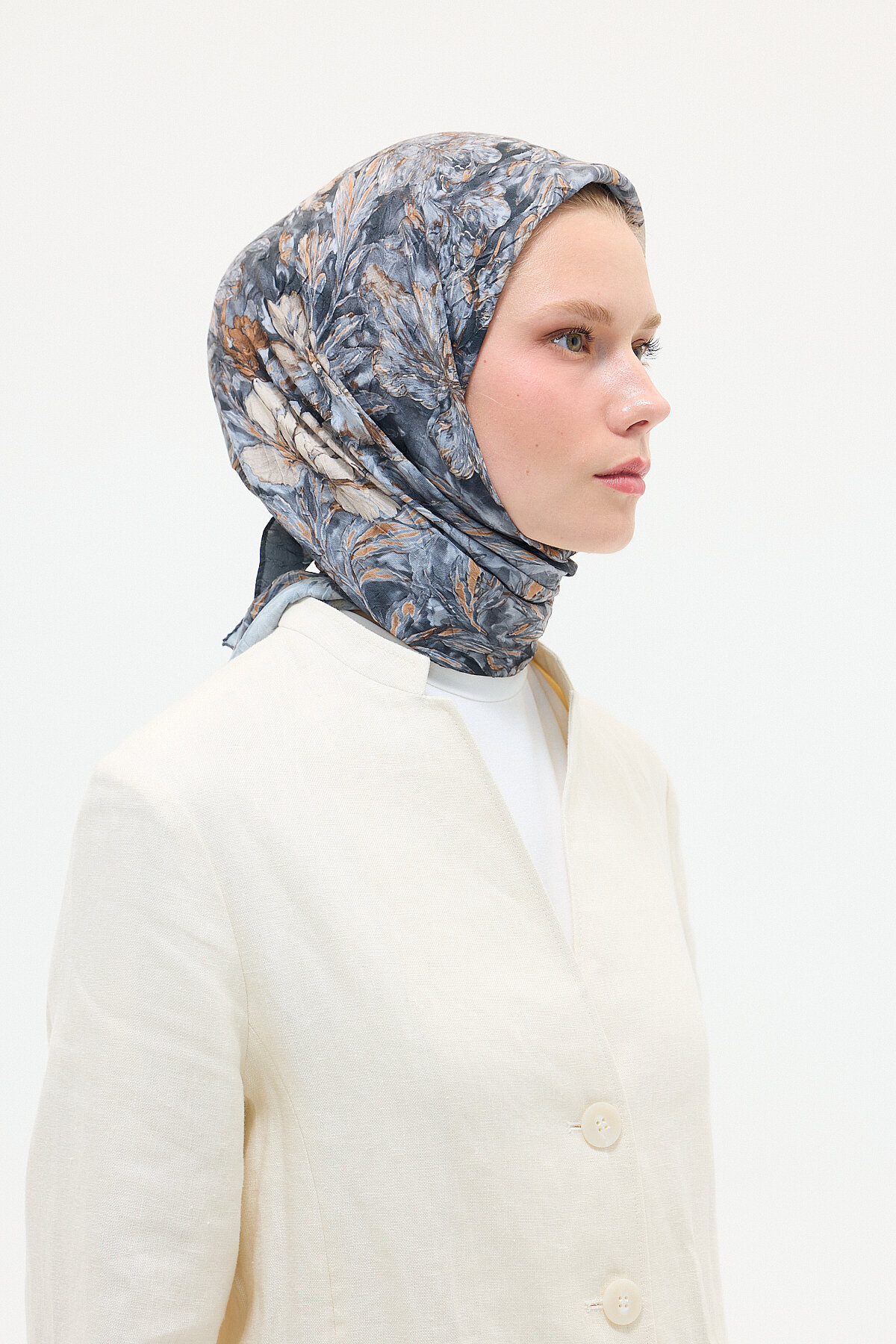 Verona Kraş Eşarp - Antrasit - Camellia Scarfs