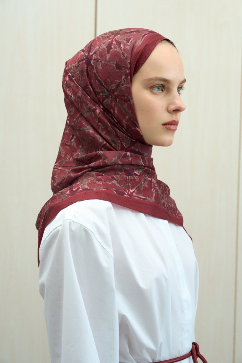 Vetra Kraş Şal - Bordo - 3