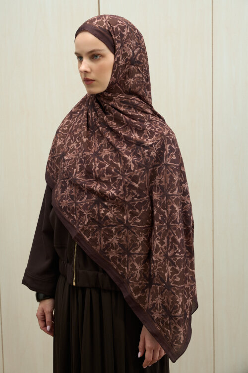 Vetra Kraş Şal - Kahve Pudra - Camellia Scarfs (1)