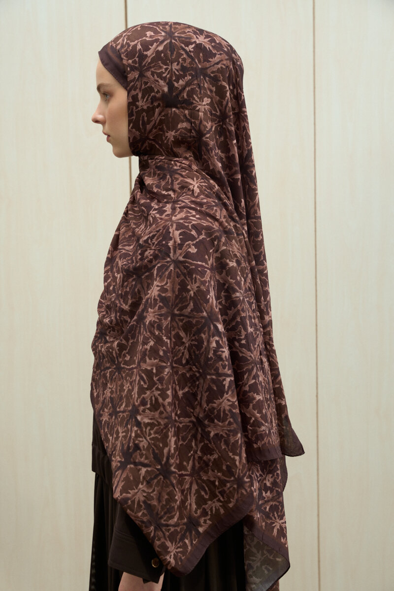 Vetra Kraş Şal - Kahve Pudra - 4