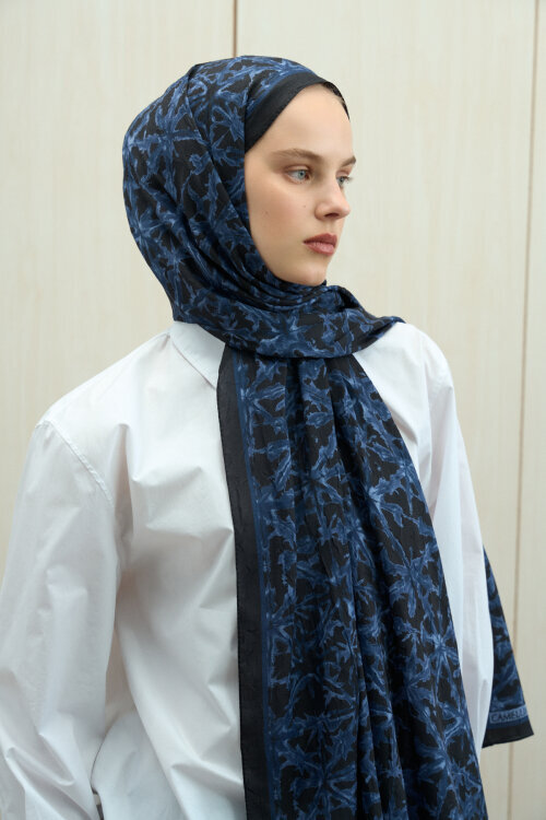 Vetra Kraş Şal - Lacivert - Camellia Scarfs (1)