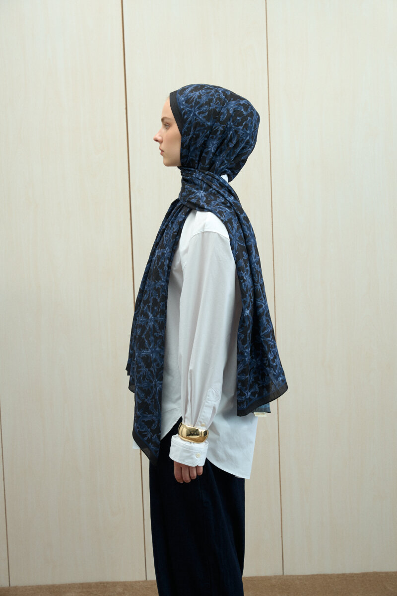 Vetra Kraş Şal - Lacivert - 4