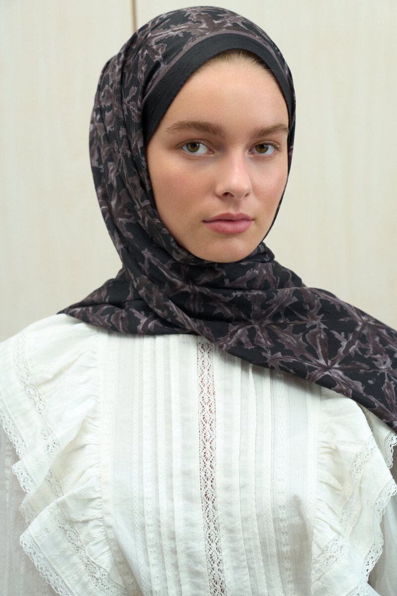 Vetra Kraş Şal - Siyah Vizon - 3