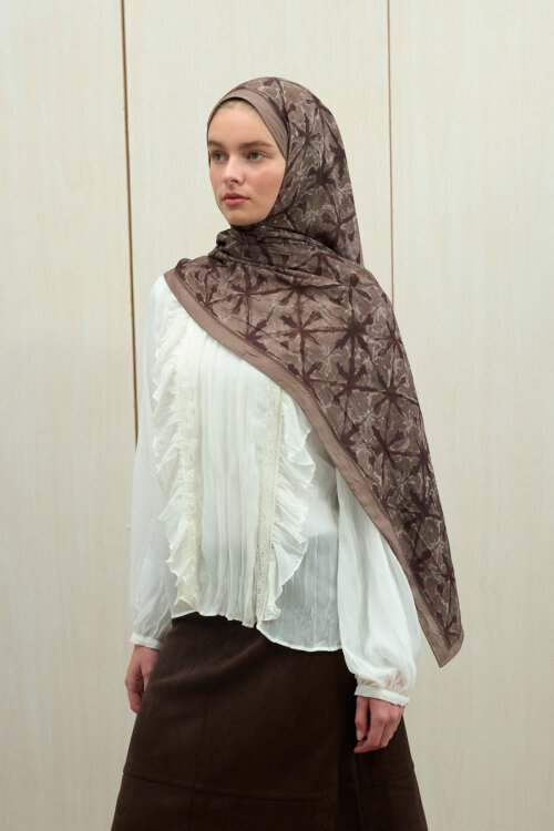 Vetra Kraş Şal - Vizon - Camellia Scarfs