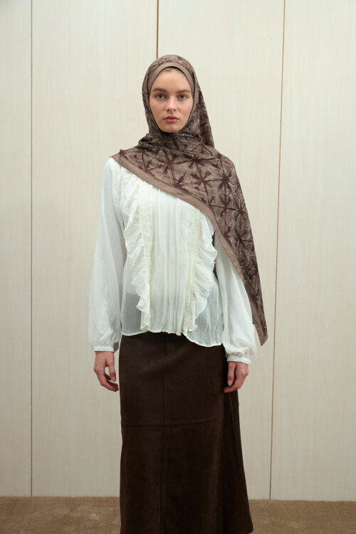 Vetra Kraş Şal - Vizon - Camellia Scarfs (1)