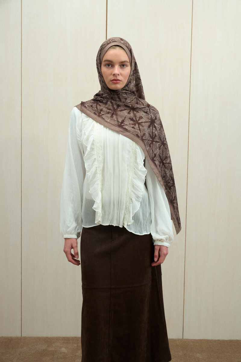 Vetra Kraş Şal - Vizon - 2