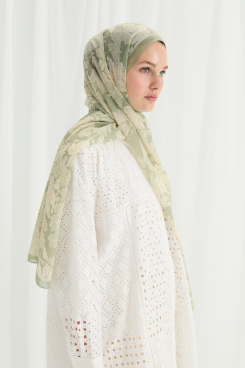 Viena İpek Krep Şal - Çağla - Camellia Scarfs (1)