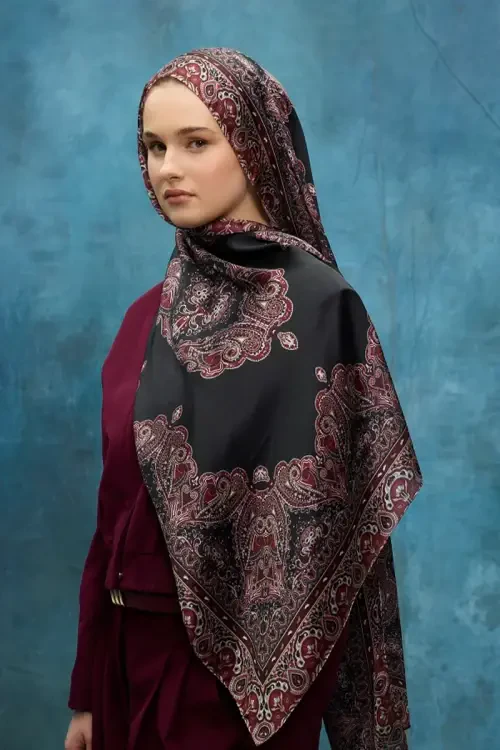 Vintage Shine Collection - Bordo - Camellia Scarfs (1)