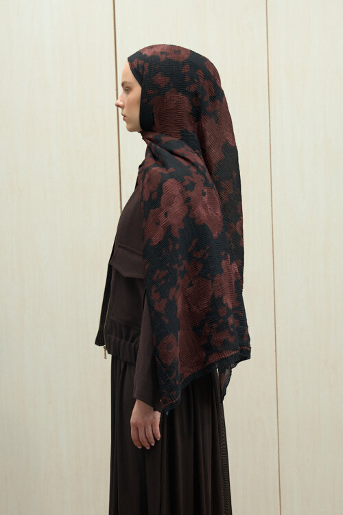 Winter Haze Müslin Şal - Acı Kahve - Camellia Scarfs