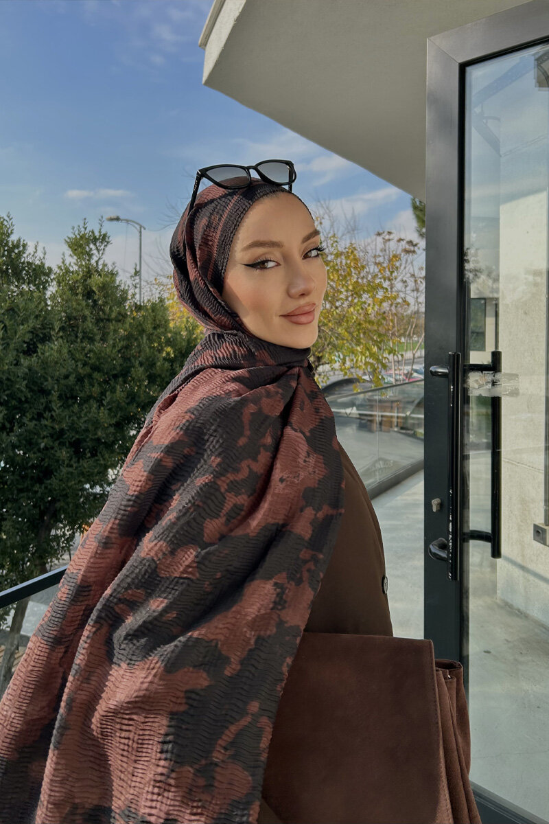 Winter Haze Müslin Şal - Acı Kahve - 3