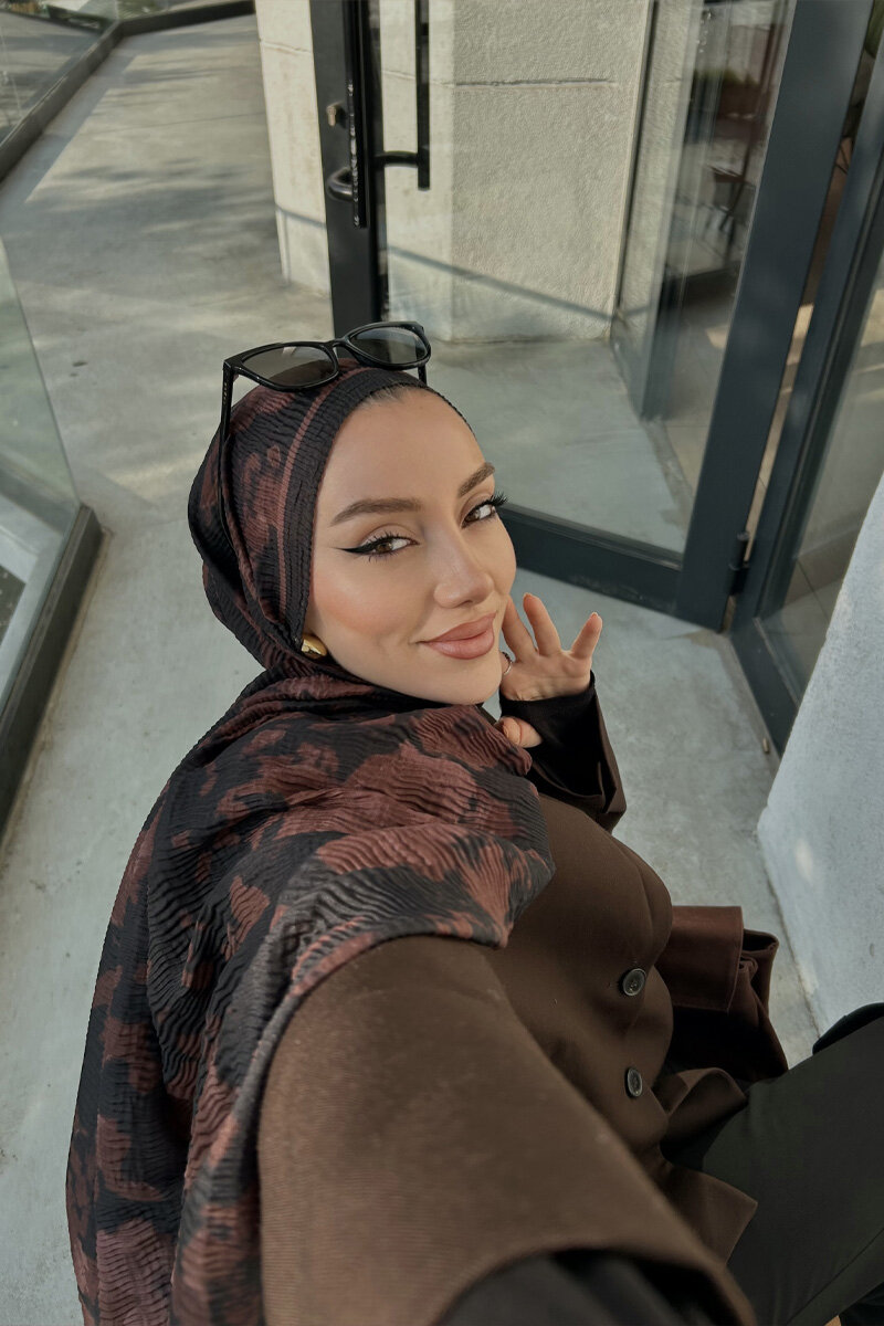 Winter Haze Müslin Şal - Acı Kahve - 4