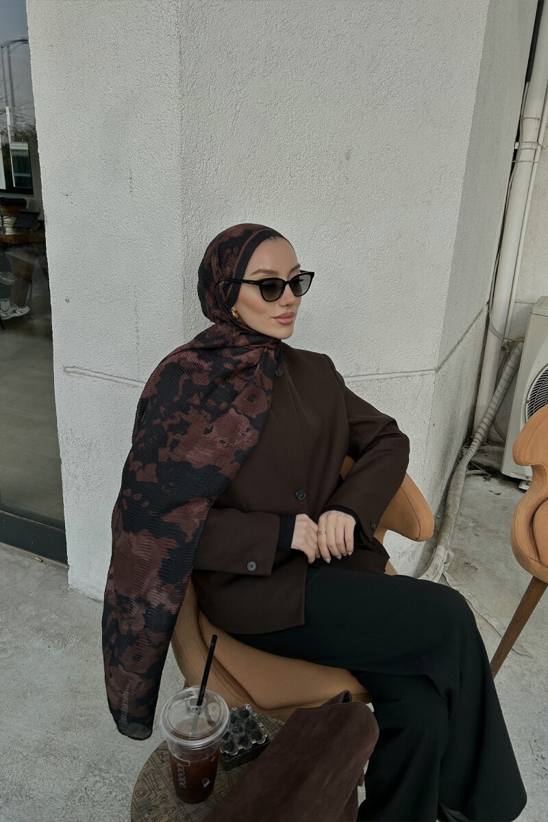 Winter Haze Müslin Şal - Acı Kahve - 1