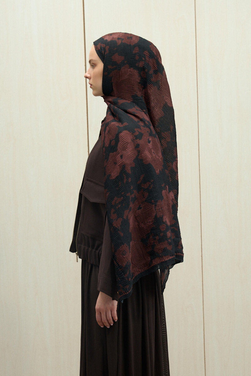 Winter Haze Müslin Şal - Acı Kahve - 1