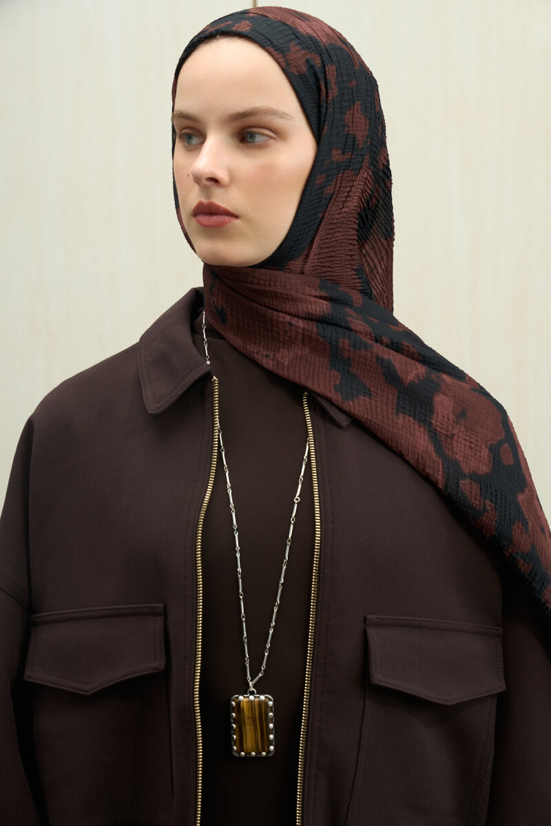 Winter Haze Müslin Şal - Acı Kahve - 3