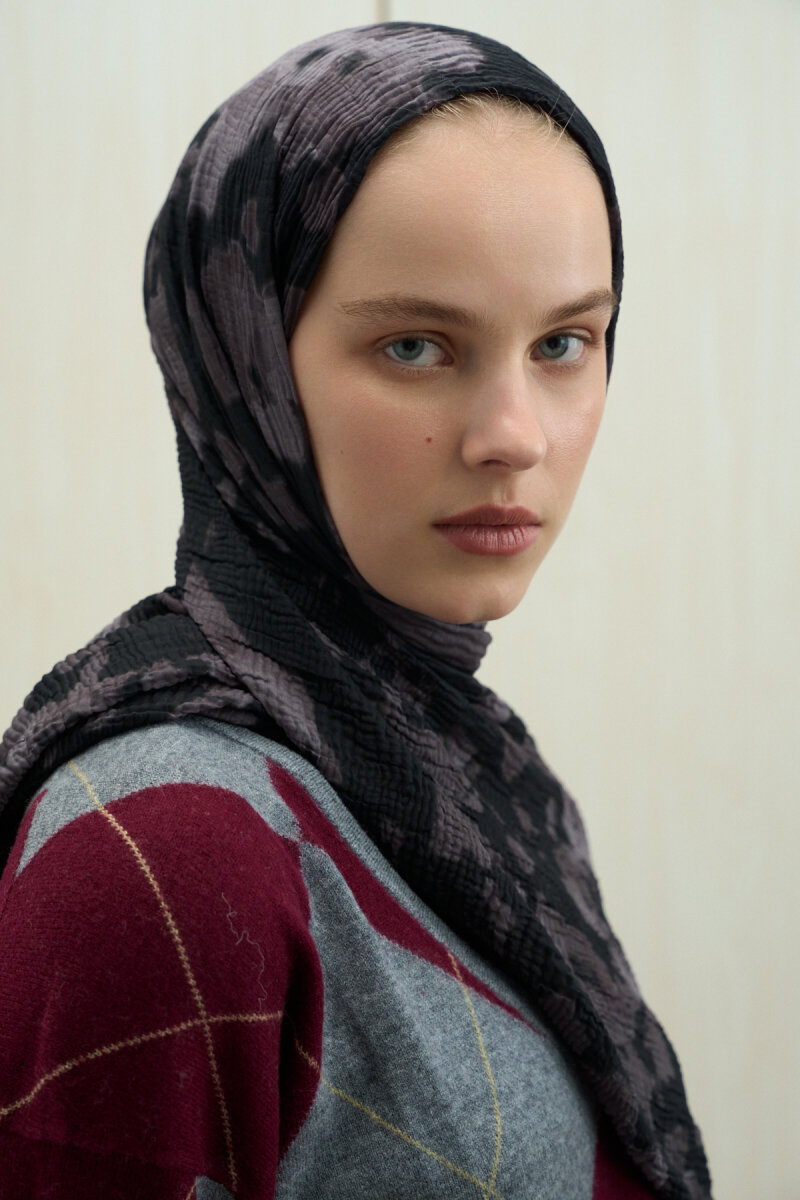 Winter Haze Müslin Şal - Antasit - 3