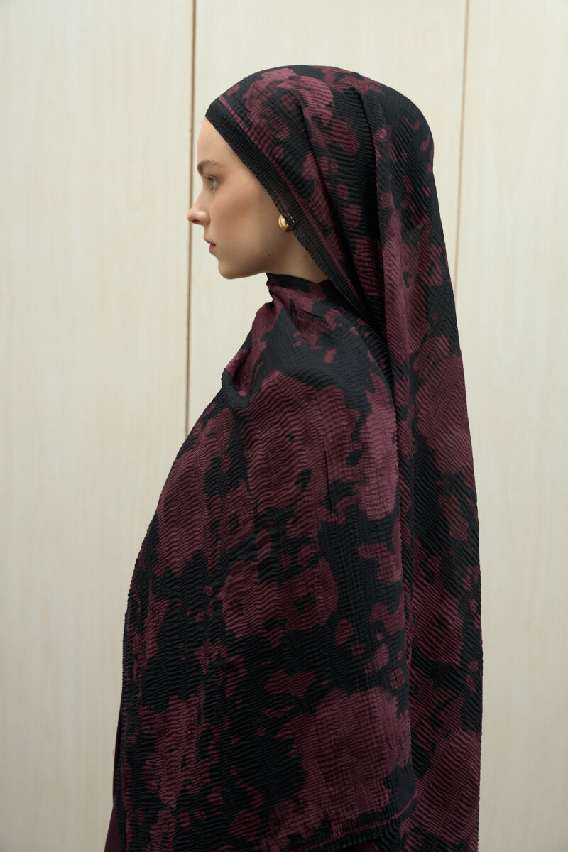 Winter Haze Müslin Şal - Mürdüm - 3