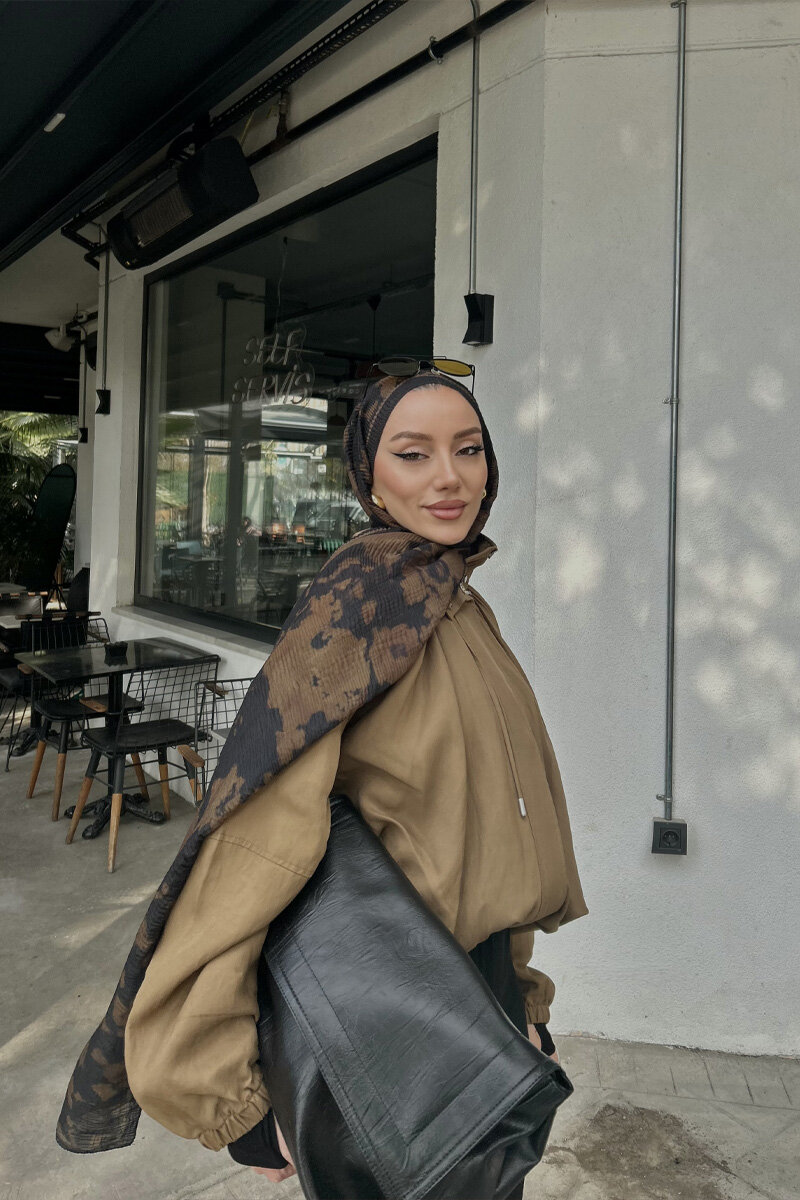 Winter Haze Müslin Şal - Yağ Yeşili - 2