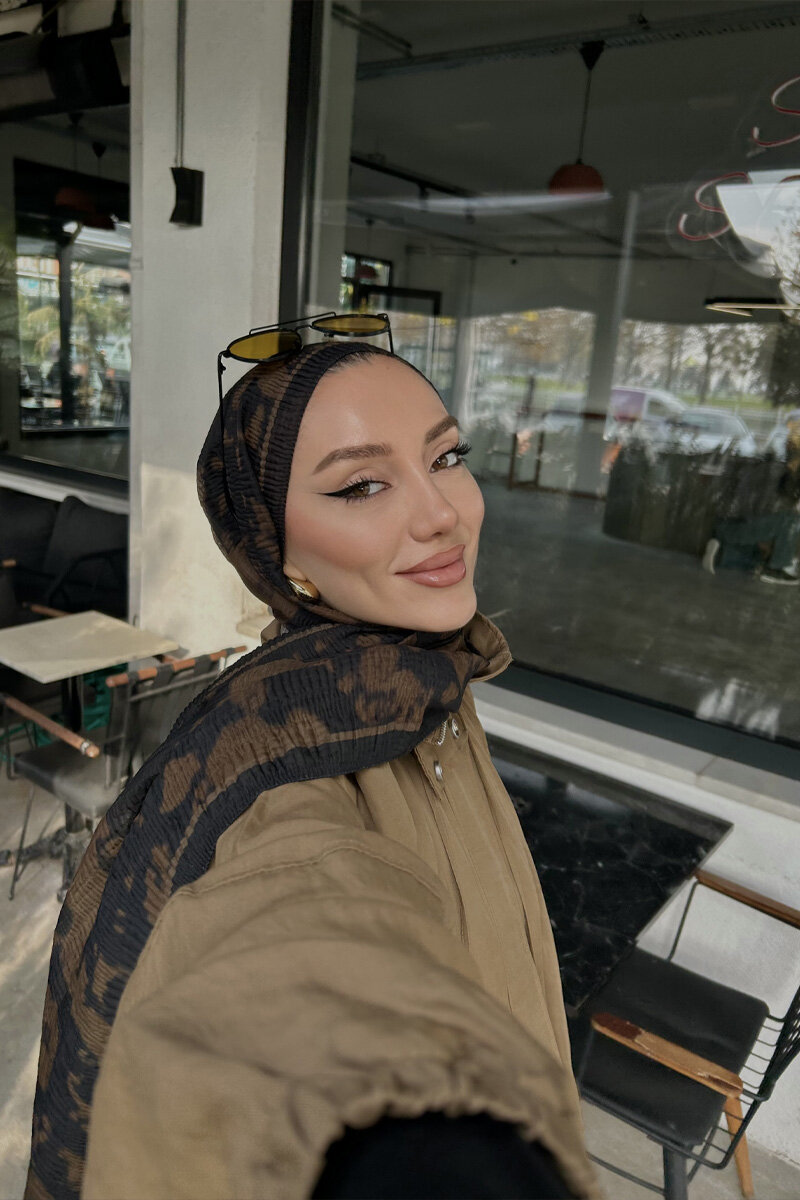 Winter Haze Müslin Şal - Yağ Yeşili - 4