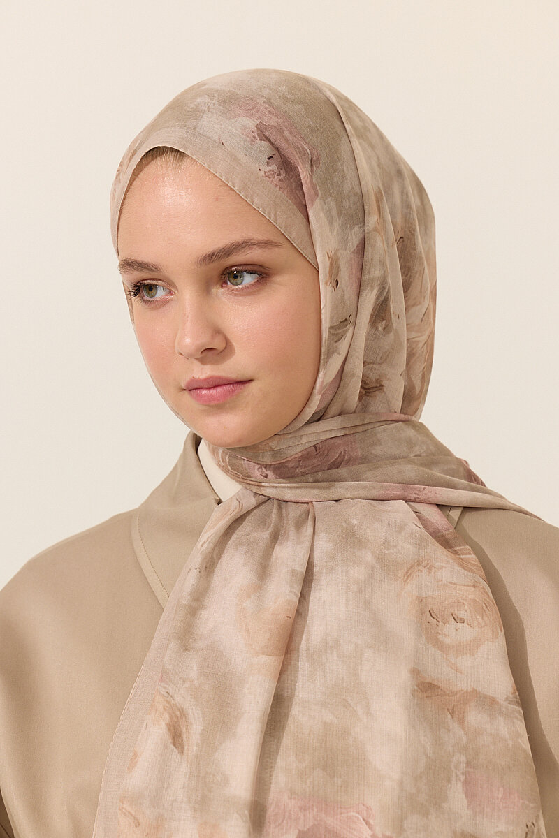 Zenya Soft Pamuk Şal - Bej - 4