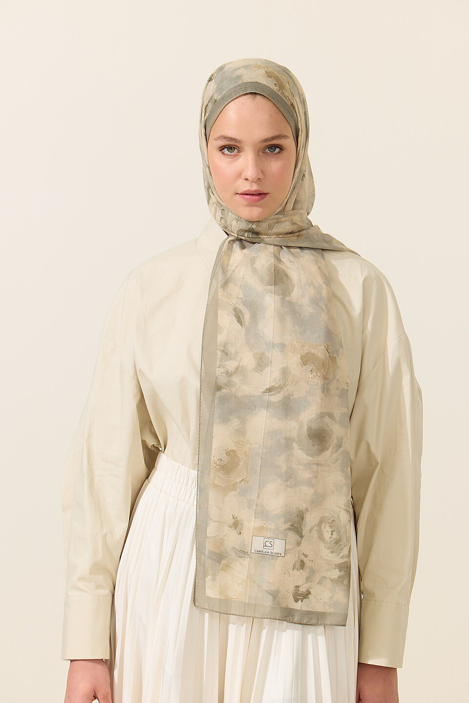 Zenya Soft Pamuk Şal - Çağla - Camellia Scarfs