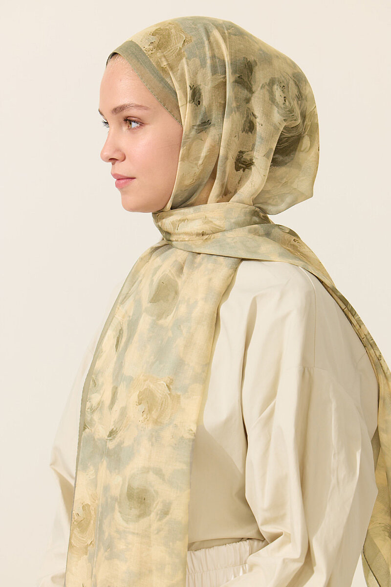 Zenya Soft Pamuk Şal - Çağla - 4