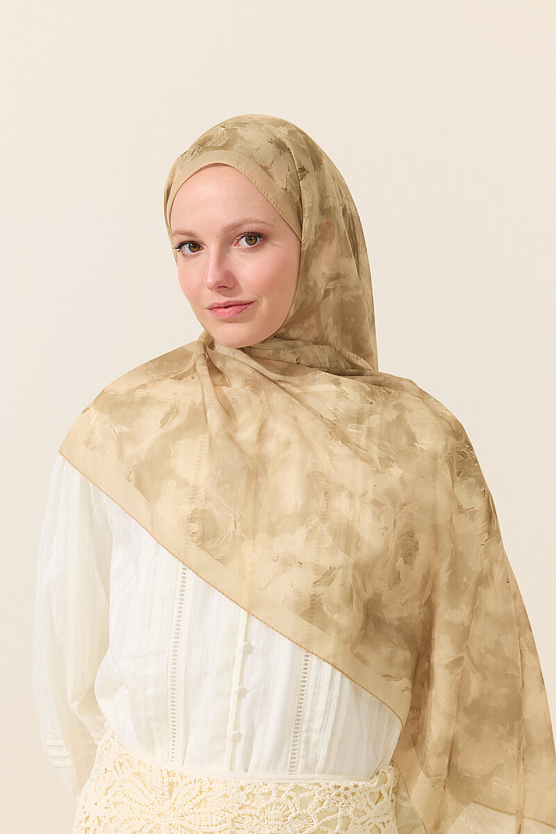 Zenya Soft Pamuk Şal - Sarı - 1