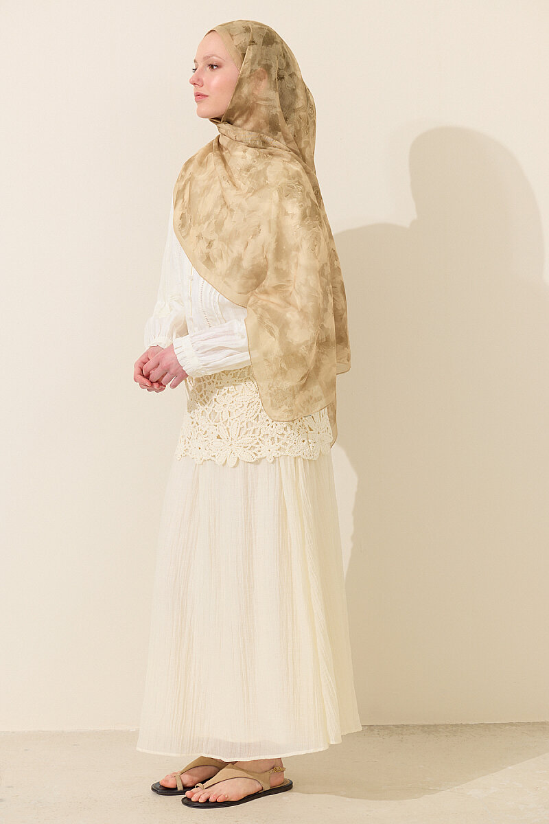 Zenya Soft Pamuk Şal - Sarı - 3