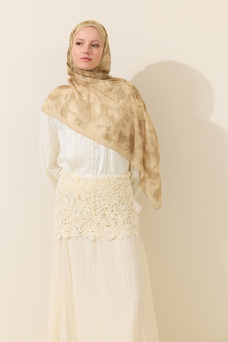 Zenya Soft Pamuk Şal - Sarı - 4